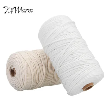 KiWARM 3mmx200m Natural Beige White Cotton Twisted Cord Rope Craft Macrame String Handmade Decorative Accessories
KiWARM 3mmx200m Natural Beige White Cotton Twisted Cord Rope Craft Macrame String Handmade Decorative Accessories