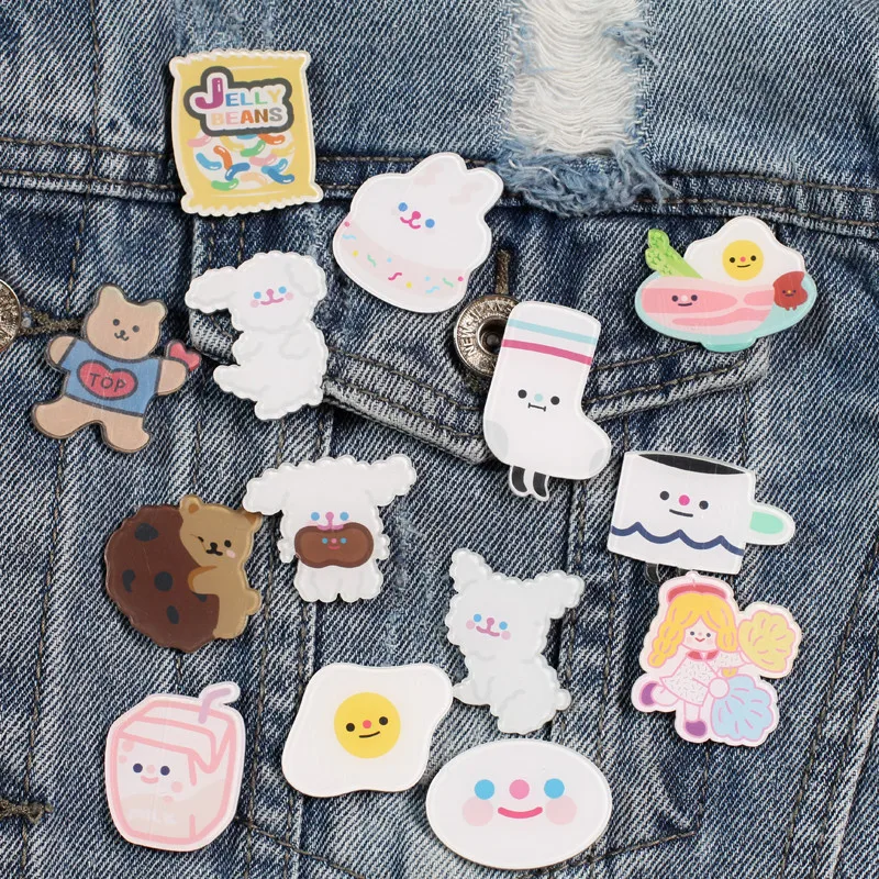 2020 Japanese Style Acrylic Pin Badges For Clothes Cute Cartoon Dog Smiling Face&girl Pattern Accessories Pendant Acrylic Brooch
2020 Japanese Style Acrylic Pin Badges For Clothes Cute Cartoon Dog Smiling Face&girl Pattern Accessories Pendant Acrylic Brooch