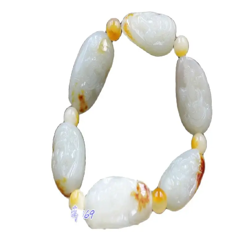 

Natural Seeds Of Xinjiang Hetian Jade Seed Carved God Of Wealth Hand String