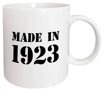 Made in 1923 Funny Birthday Birth Year Text Fun Black B'day Stamp with Year You Were Born Humor Ceramic Mug, 11 oz, White
Made in 1923 Funny Birthday Birth Year Text Fun Black B'day Stamp with Year You Were Born Humor Ceramic Mug, 11 oz, White