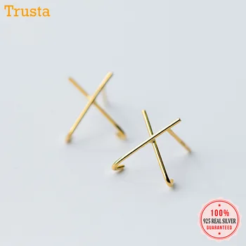 Trustdavis 100% 925 Solid Real Sterling Silver Letter X Stud Earrings For Women Girls Kids Lady Fine Fashion Jewelry DA222
Trustdavis 100% 925 Solid Real Sterling Silver Letter X Stud Earrings For Women Girls Kids Lady Fine Fashion Jewelry DA222