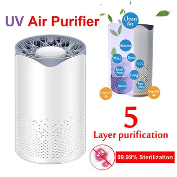 UV Air Purifier Air Cleaner Fresh Filter PM2.5 Formaldehyde 99.99% Sterilizer No Ozone Residue Safe Five-layer Purification
UV Air Purifier Air Cleaner Fresh Filter PM2.5 Formaldehyde 99.99% Sterilizer No Ozone Residue Safe Five-layer Purification