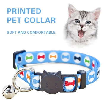 Cat Collar With Bells Safety Buckle Adjustable Dog Leash Breakaway Cute Printing Pet Collars for Cats Kittens Pet Lead Supplies
Cat Collar With Bells Safety Buckle Adjustable Dog Leash Breakaway Cute Printing Pet Collars for Cats Kittens Pet Lead Supplies