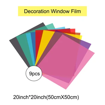 SUNICE Item Exhibition Decoration Glass Window film 9Color 50cmX50cm A Pack 9 Sheet DIY Festival Celebration Adhesive
SUNICE Item Exhibition Decoration Glass Window film 9Color 50cmX50cm A Pack 9 Sheet DIY Festival Celebration Adhesive
