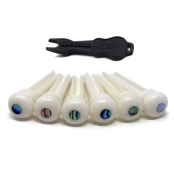 Pure Bone Bridge Pins with Abalone Dot Inlay for Six String Acoustic Guitar
Pure Bone Bridge Pins with Abalone Dot Inlay for Six String Acoustic Guitar