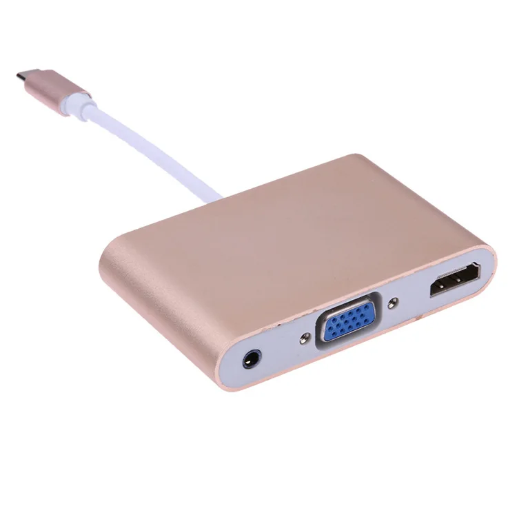 "E ZHOU" EZTC31258 USB 3.1 Type-C to VGA + HDMI + 3.5mm audio interface conversion line converter
"E ZHOU" EZTC31258 USB 3.1 Type-C to VGA + HDMI + 3.5mm audio interface conversion line converter