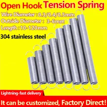 Extension Spring Cylindrical Helical Tension Springs Pullback Spring Draught Spring Wire Diameter 0.3/0.4/0.5mm
Extension Spring Cylindrical Helical Tension Springs Pullback Spring Draught Spring Wire Diameter 0.3/0.4/0.5mm