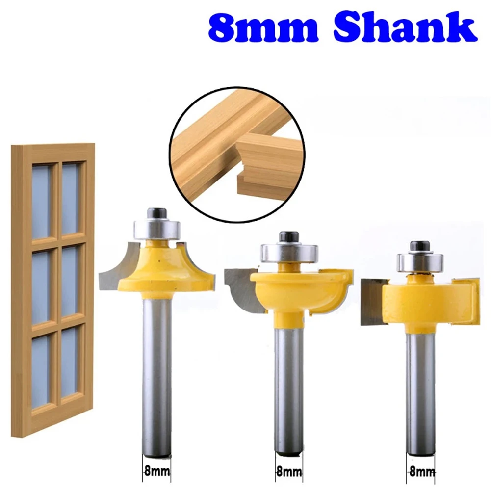 3PC 8mm Shank Glass Door Router Bits Reversible Wood Cutting Tool Woodworking Round-Over Bead Set cutter for Woodworking Tools
3PC 8mm Shank Glass Door Router Bits Reversible Wood Cutting Tool Woodworking Round-Over Bead Set cutter for Woodworking Tools