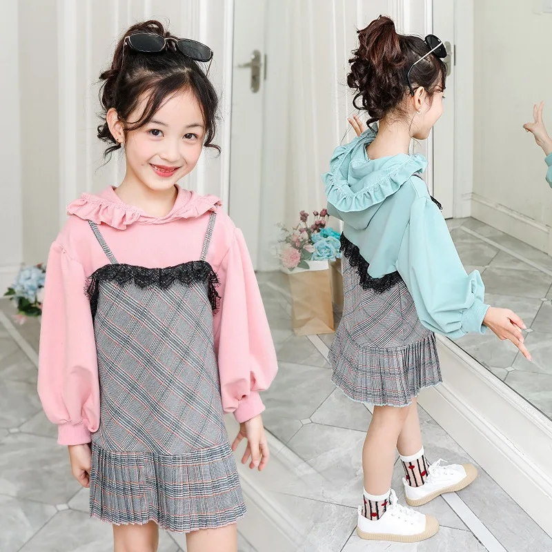 Girls' Sweater 2019 Spring Clothing New Style Set Korean-style Western Style Mock Two-Piece Dress Mid-length Lengthen Hoodie Dre
Girls' Sweater 2019 Spring Clothing New Style Set Korean-style Western Style Mock Two-Piece Dress Mid-length Lengthen Hoodie Dre