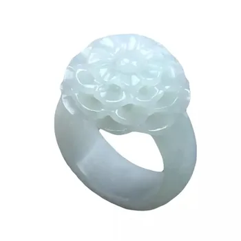 Natural women's brand yu ring hand-polished yu hand-carved Carving pattern yu ring flower yu rings inner size 19mm
Natural women's brand yu ring hand-polished yu hand-carved Carving pattern yu ring flower yu rings inner size 19mm
