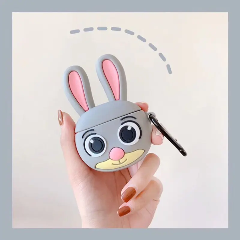 Grey Long Ears Rabbit Pattern Protective Case Shockproof Soft Silicone Cover Skin Protector with Carabiner for Airpods 1/2 Charg
Grey Long Ears Rabbit Pattern Protective Case Shockproof Soft Silicone Cover Skin Protector with Carabiner for Airpods 1/2 Charg