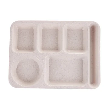 6-Compartment Food Tray Kid Dinnerware Dish Plate Wheat Straw Student Lunch Box Tray Fork Spoon Chopsticks Tableware Supplies 
6-Compartment Food Tray Kid Dinnerware Dish Plate Wheat Straw Student Lunch Box Tray Fork Spoon Chopsticks Tableware Supplies