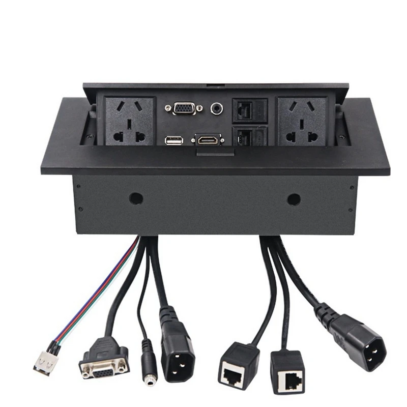 K514 Standard Multimedia Desktop Universal Power Tabletop Socket HDMI HD Office Conference Socket Pop-Up Connection Box
K514 Standard Multimedia Desktop Universal Power Tabletop Socket HDMI HD Office Conference Socket Pop-Up Connection Box