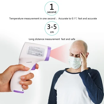 Infrared Thermometer Forehead Thermometer Digital Non-Contact IR Thermometer temperature sensor thermometer gun with LCD Display 
Infrared Thermometer Forehead Thermometer Digital Non-Contact IR Thermometer temperature sensor thermometer gun with LCD Display