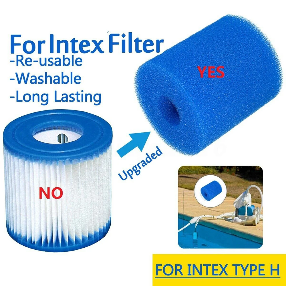 Washable Reusable Swimming Pool Filter Foam Sponge Durable For Intex Type H Non-toxic swimming Poor cleaner Summer Tool
Washable Reusable Swimming Pool Filter Foam Sponge Durable For Intex Type H Non-toxic swimming Poor cleaner Summer Tool
