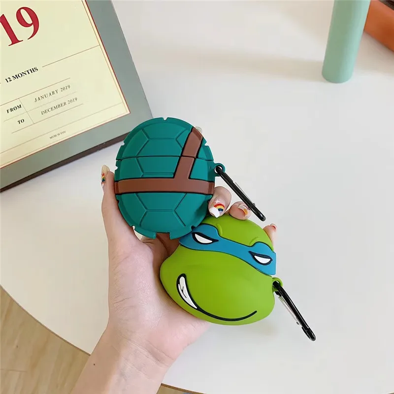 For AirPod 2 Case 3D Funny Turtle Cartoon Soft Silicone Wireless Earphone Cases For Apple Airpods Case Cute Cover Funda 
For AirPod 2 Case 3D Funny Turtle Cartoon Soft Silicone Wireless Earphone Cases For Apple Airpods Case Cute Cover Funda