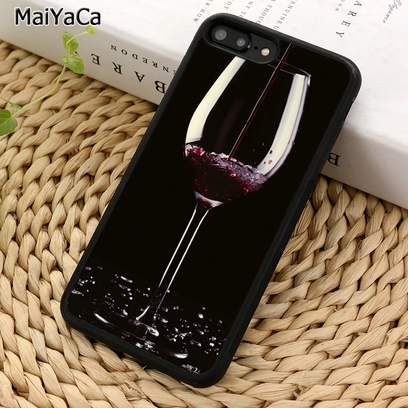 MaiYaCa RED WINE GLASS Phone Case For iPhone X XR XS 11 12 13 Pro MAX 5 6 6S 7 8 Plus Samsung Galaxy S7edge S8 S9 S10 | Мобильные