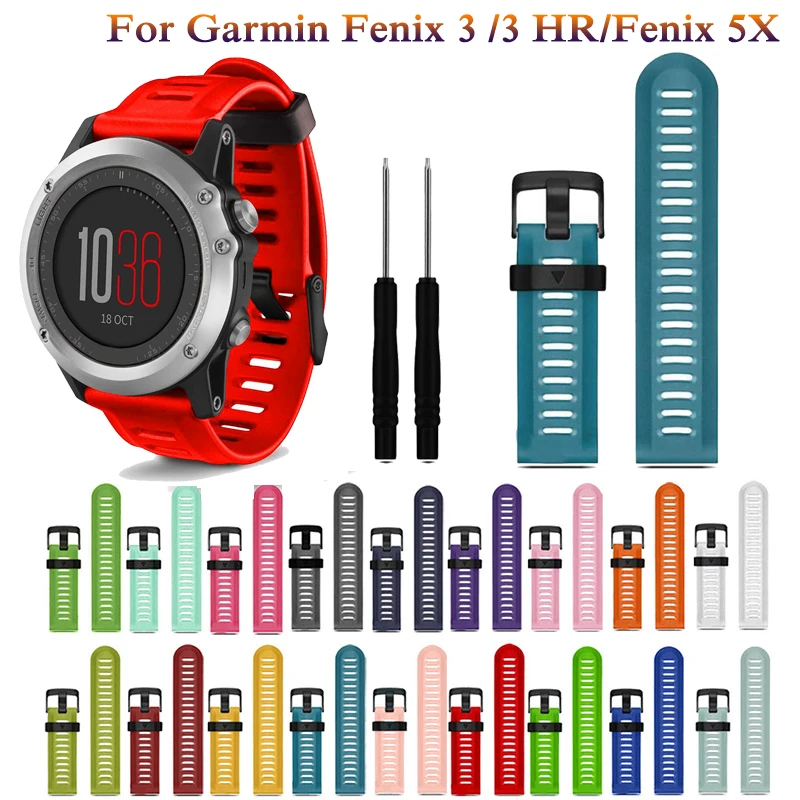 New fashion 26mm Width Outdoor Sports Silicone wrist Strap Watchband Replacement bracelte watch for Garmin Fenix 3 HR watch Band
New fashion 26mm Width Outdoor Sports Silicone wrist Strap Watchband Replacement bracelte watch for Garmin Fenix 3 HR watch Band