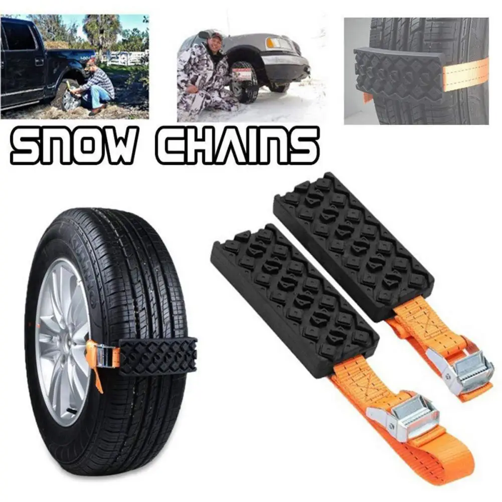 

1Pcs Tire Traction Mat PU Anti-Skid Car Tire Traction Blocks With Bag Emergency Snow Mud Sand Tire Chain Straps For Snow Mud Ice