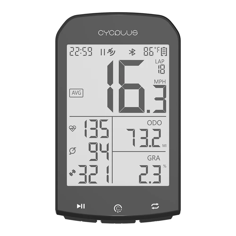 Cycplus Bicycle GPS Cycling Computer Multi-functional Night Light Waterproof Wireless Stopwatch Speedometer Heart Rate Monitor
Cycplus Bicycle GPS Cycling Computer Multi-functional Night Light Waterproof Wireless Stopwatch Speedometer Heart Rate Monitor