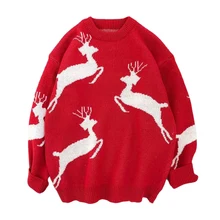 Fanco 2020 Autumn Winter Couples New Elk Christmas Sweater Women Korean Loose Pullover Kerst Long Sleeve O-Neck Knitted Casual
Fanco 2020 Autumn Winter Couples New Elk Christmas Sweater Women Korean Loose Pullover Kerst Long Sleeve O-Neck Knitted Casual