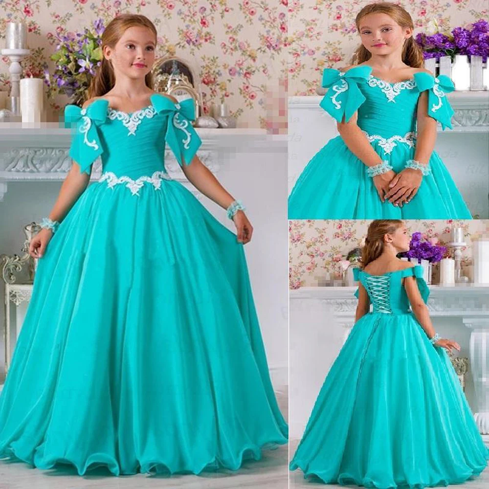 Flower Girls Dresses Appliques Beads Tiered Skirts Ankle Length First Communion Dress Backless Kids Formal Wear
Flower Girls Dresses Appliques Beads Tiered Skirts Ankle Length First Communion Dress Backless Kids Formal Wear
