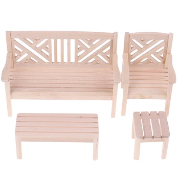 4Pcs/Set 1/12 Scale Dollhouse Miniature Wooden Dining Chair Table Furniture Set For Doll house Kitchen Food Furniture Toy
4Pcs/Set 1/12 Scale Dollhouse Miniature Wooden Dining Chair Table Furniture Set For Doll house Kitchen Food Furniture Toy