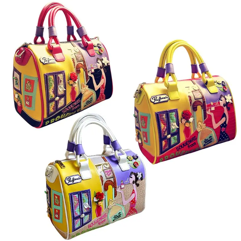 

Fashion PU Leather Handbag Shoulder Bag Tote Purse Top-handle Bags Satchel Crossbody Messenger for Women F42A