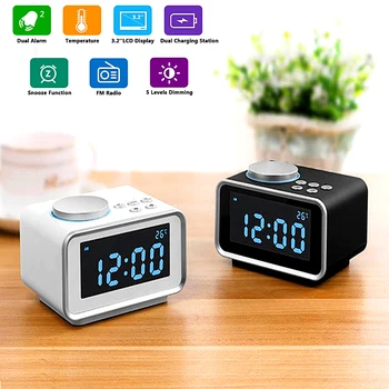 EAAGD Digital Alarm Clock FM Radio Loud Alarm Clock for Heavy Sleepers with USB Charging Ports,Brightness Dimmer Night Light
EAAGD Digital Alarm Clock FM Radio Loud Alarm Clock for Heavy Sleepers with USB Charging Ports,Brightness Dimmer Night Light