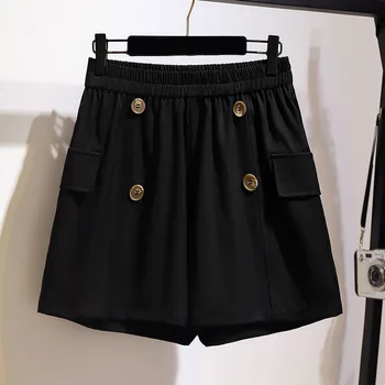 300 Extra Large WOMEN'S Dress Fat mm Summer High-waisted Wide-Leg Shorts Women's Vintage Versatile A- line Casual Pants 61297 
300 Extra Large WOMEN'S Dress Fat mm Summer High-waisted Wide-Leg Shorts Women's Vintage Versatile A- line Casual Pants 61297
