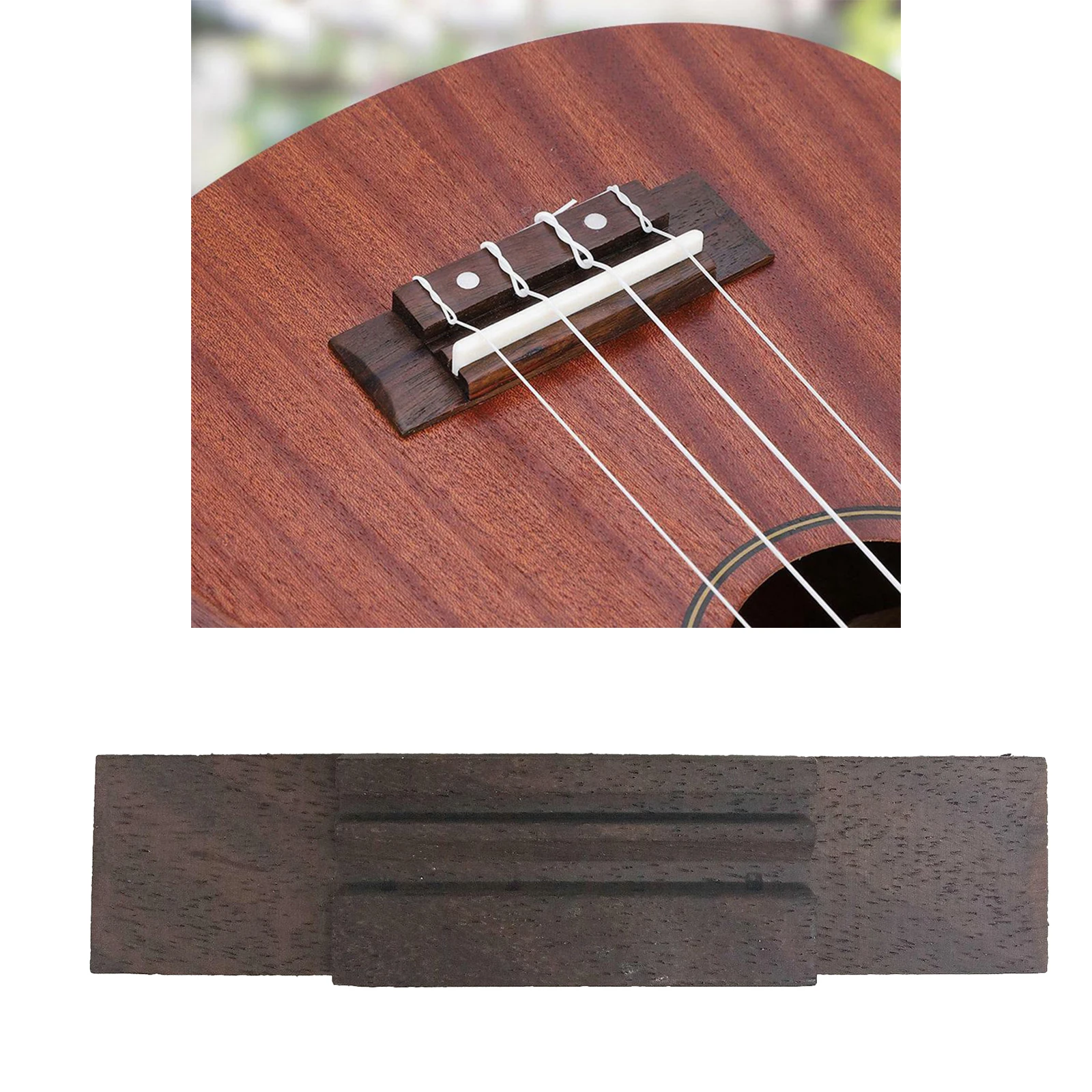 4-String Ukulele Bridge for 21/23/26'' Ukulele Uke Musical Replacement 4-String Ukulele Bridge for 21/23/26'' Ukulele Uke Musical Replacement