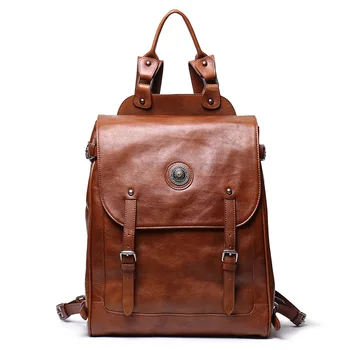 Personality Vintage Cow Leather Backpack Unisex Casual Travel Business Bag High Quality Genuine Leather Schoolbag Mochila DF508
Personality Vintage Cow Leather Backpack Unisex Casual Travel Business Bag High Quality Genuine Leather Schoolbag Mochila DF508