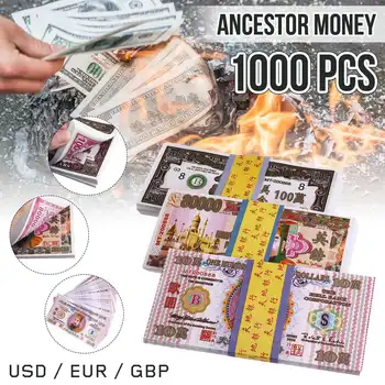 USD/EUR/GBP 1000pcs/Pack Joss Paper Heaven Ghost Money Ancestor Pray Banknotes Paper Money Honoring Ancestors 7.5X15.5cm
USD/EUR/GBP 1000pcs/Pack Joss Paper Heaven Ghost Money Ancestor Pray Banknotes Paper Money Honoring Ancestors 7.5X15.5cm