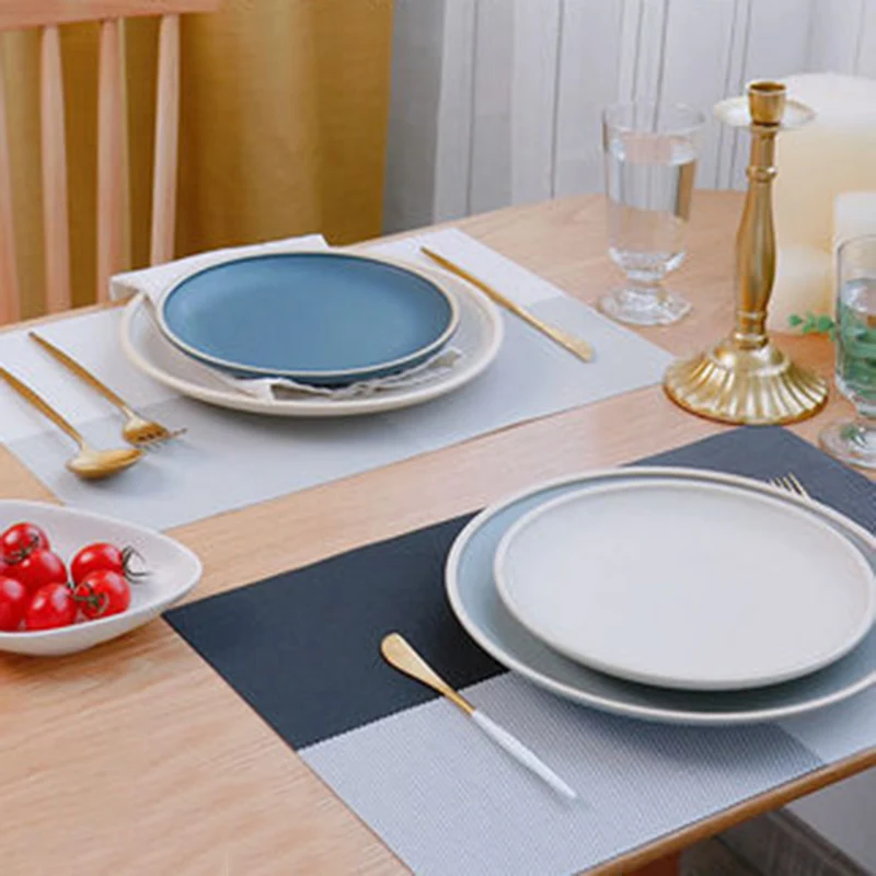 Nordic Dining Table Mat Waterproof Heat Nordic Western Plate Mat PVC European Non-slip Mat Restaurant Table Accessories T7C7
Nordic Dining Table Mat Waterproof Heat Nordic Western Plate Mat PVC European Non-slip Mat Restaurant Table Accessories T7C7