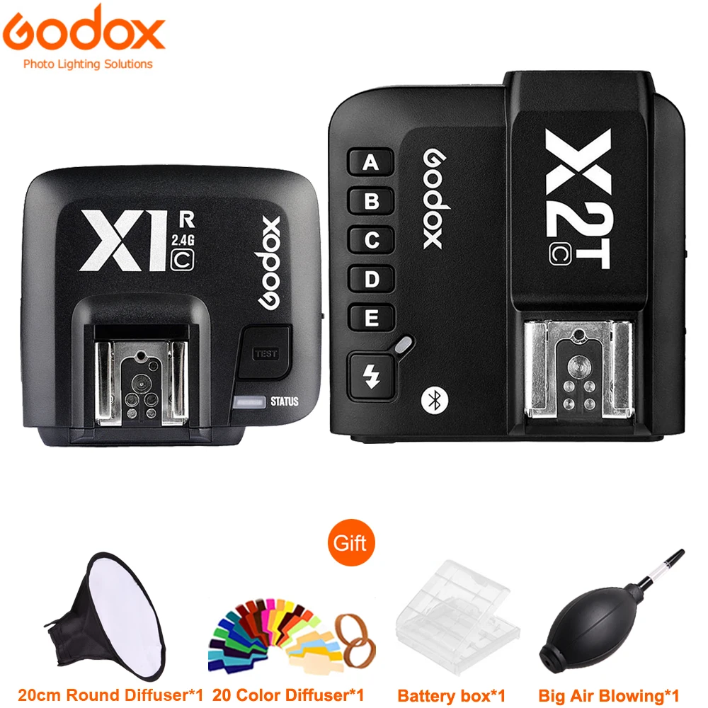 Godox X2 X2T-C X2T-N X2T-S HSS 2.4G Wireless Speedlite Flash Transmitter Trigger with X1R-C/N/S Receiver for Canon Nikon Sony
Godox X2 X2T-C X2T-N X2T-S HSS 2.4G Wireless Speedlite Flash Transmitter Trigger with X1R-C/N/S Receiver for Canon Nikon Sony