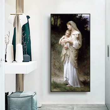 Famopus Oil Painting Virgin Mary holding Jesus, Catholic hanging, Christian living room decoration, porch background wall mural
Famopus Oil Painting Virgin Mary holding Jesus, Catholic hanging, Christian living room decoration, porch background wall mural