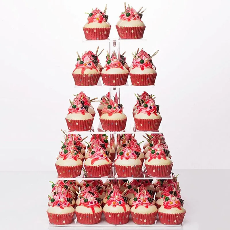 5 Tier Cup Cake Stand Wedding Birthday Party Acrylic Cupcake Display Round Clear 5 Tier Cup Cake Stand Wedding Birthday Party Acrylic Cupcake Display Round Clear