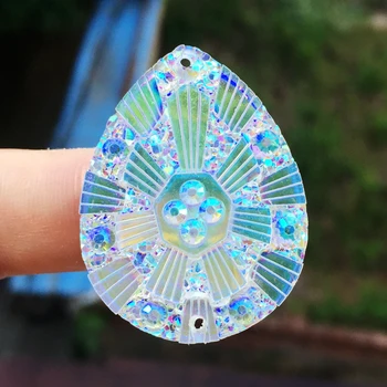 Wholesale 30pcs 30*40mm Teardrop Shape Sew On Rhinestones With Two Holes Flatback Resin Crystals Stones DIY Drop wedding -HB73
Wholesale 30pcs 30*40mm Teardrop Shape Sew On Rhinestones With Two Holes Flatback Resin Crystals Stones DIY Drop wedding -HB73
