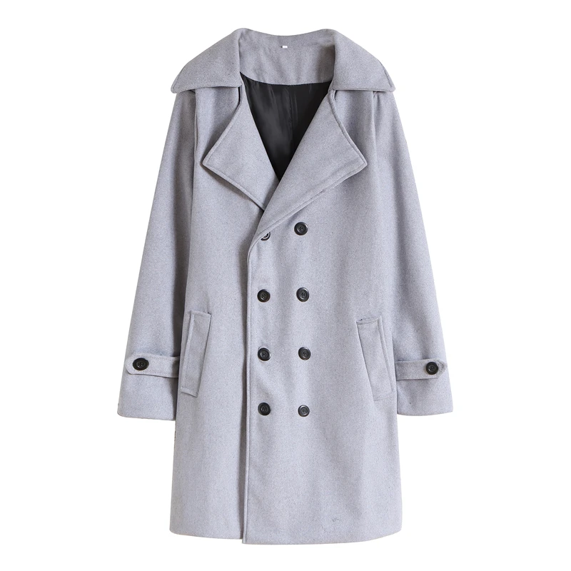 Winter Men Slim Fit Wool & Blends Autumn Solid gray Clothing Jacket Wool Coat Casual Overcoat Long Warm Plaid 5 Colors
Winter Men Slim Fit Wool & Blends Autumn Solid gray Clothing Jacket Wool Coat Casual Overcoat Long Warm Plaid 5 Colors