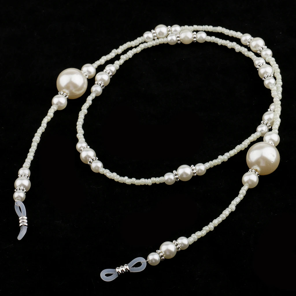2 Pieces Anti Slip Eyeglass Holder Necklace Sunglass Eyewear Neck Strap Eye Glass Sun Glasses Chain with Pearls 2 Pieces Anti Slip Eyeglass Holder Necklace Sunglass Eyewear Neck Strap Eye Glass Sun Glasses Chain with Pearls