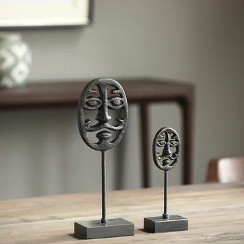 Modern Face Mask Metal Crafts Decor Office Living Room Artwork Statue For Home Decoration Accessories Decor Marble Crafts Gifts
Modern Face Mask Metal Crafts Decor Office Living Room Artwork Statue For Home Decoration Accessories Decor Marble Crafts Gifts