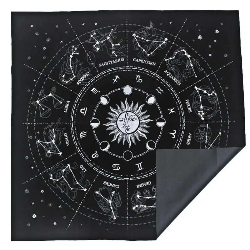 OOTDTY 49*49cm Flannel Tarot Tablecloth Star Divination 12 Constellations Astrology Tarot Card
OOTDTY 49*49cm Flannel Tarot Tablecloth Star Divination 12 Constellations Astrology Tarot Card