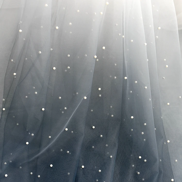 NEW Grey-blue Nail Pearl Gauze Gradient Fabric Soft Mesh Fabric Gradient Wedding Dress Material Clothing Transparent Fabric
NEW Grey-blue Nail Pearl Gauze Gradient Fabric Soft Mesh Fabric Gradient Wedding Dress Material Clothing Transparent Fabric