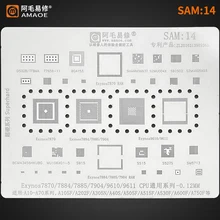 Amaoe sam14 BGA Reballing Stencil for Exynos 7870 7884 7885 7904 9610 9611 Cpu Stencil A10-A70 A600F Exynos9611 Steel Mesh
Amaoe sam14 BGA Reballing Stencil for Exynos 7870 7884 7885 7904 9610 9611 Cpu Stencil A10-A70 A600F Exynos9611 Steel Mesh