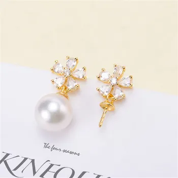 DIY Pearl Stud Earrings Holder S925 Sterling Silver Earrings Settings Women DIY Earrings Jewelry Findings
DIY Pearl Stud Earrings Holder S925 Sterling Silver Earrings Settings Women DIY Earrings Jewelry Findings