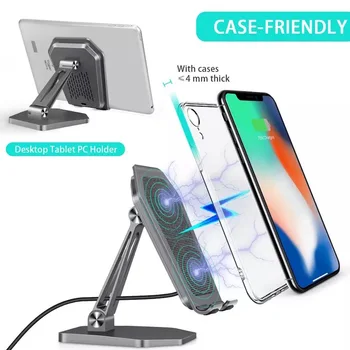 Foldable Metal Wireless Charger Stand for iPad 9.7inch/10inch Mobile Phone holder Desktop Stand for iPhone 6/ 6S /7 /8 /X /Plus
Foldable Metal Wireless Charger Stand for iPad 9.7inch/10inch Mobile Phone holder Desktop Stand for iPhone 6/ 6S /7 /8 /X /Plus