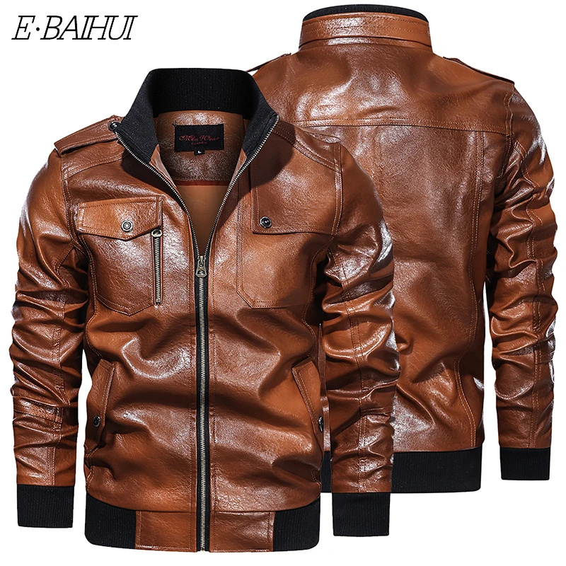 E-BAIHUI Winter Jacket Men Leather Bomber Jacket Fashion Motorcycle Jacket Vintage Biker Coat Military Tops Outwear Winter Coat
E-BAIHUI Winter Jacket Men Leather Bomber Jacket Fashion Motorcycle Jacket Vintage Biker Coat Military Tops Outwear Winter Coat