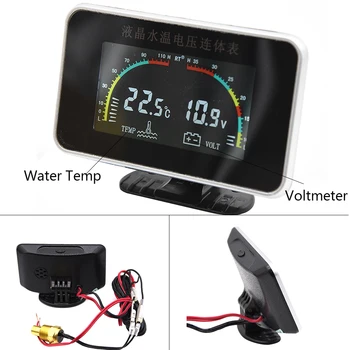 1/8 NPT Water Temperature Gauge Volts 2 In 1 LCD Alarm Gauge Digital Water Temp Gauge Sensors for Truck Car Voltmeter Meter Volt
1/8 NPT Water Temperature Gauge Volts 2 In 1 LCD Alarm Gauge Digital Water Temp Gauge Sensors for Truck Car Voltmeter Meter Volt