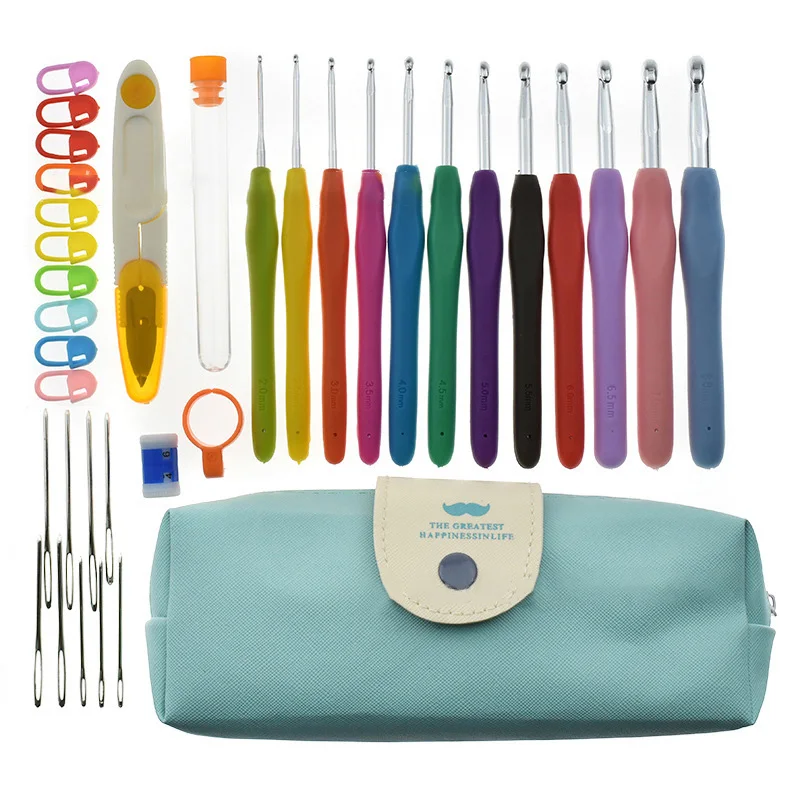 Full Set DIY Crochet Hooks Needles Stitches Wool Crocheted Knitting Craft Case TPR Crochet Set Weaving Sewing Tools A075
Full Set DIY Crochet Hooks Needles Stitches Wool Crocheted Knitting Craft Case TPR Crochet Set Weaving Sewing Tools A075