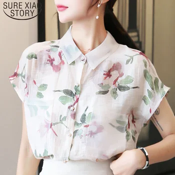 Summer Fashion Casual Short Sleeve Women Chiffon Blouses Turn-down Collar Women Clothing Floral Women Chiffon Tops 5101 50
Summer Fashion Casual Short Sleeve Women Chiffon Blouses Turn-down Collar Women Clothing Floral Women Chiffon Tops 5101 50